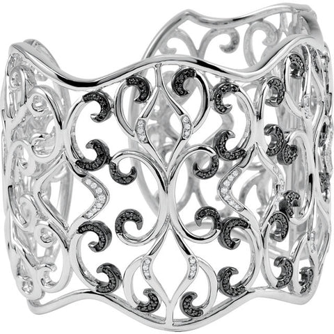 Bracelet > Cuff > Diamond > Black & White > 1/3 CTW > 1