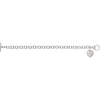 Bracelet > 7.5" > on > Charm > Heart > "Love" > Diamond > .01 CTW