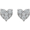Earrings > Heart > Diamond > 3/8 CTW