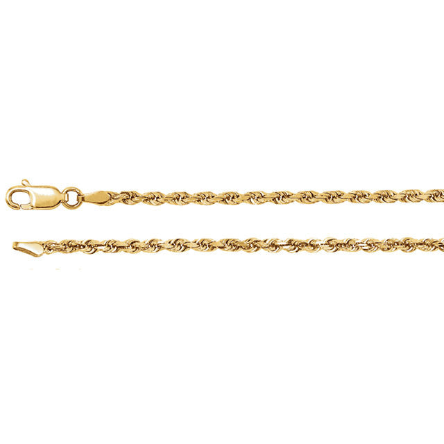 Chain > 18" > Rope > Cut > Diamond > 2.5mm