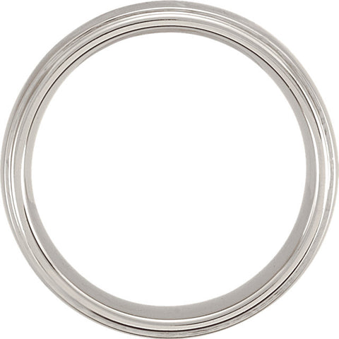 Band > Domed > Slightly > Ridged > 8mm