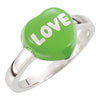 Ring > Shaped > Heart > You" > Heart > "I > Enamel > Yellow