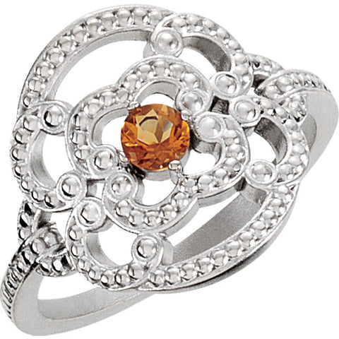 Ring > Design > Granulated > Citrine > Genuine