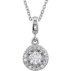 Center > Pendant for Round > Diamond > 1/4 CTW > Halo-Styled