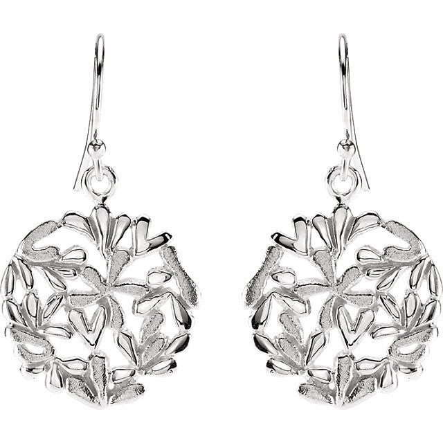 Earrings > Drop > Flower > Frosty