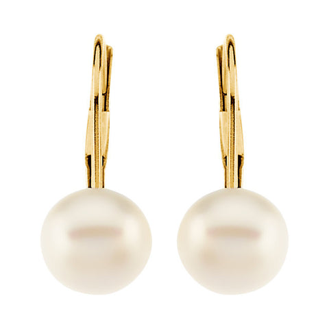 Earrings > Back > Lever > Pearl > Cultured > Freshwater