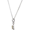 Necklace > 18" > Sapphire > Halo-Styled