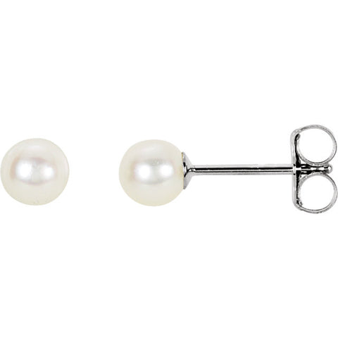 Earrings > Pearl > Cultured > Akoya > White > 6mm