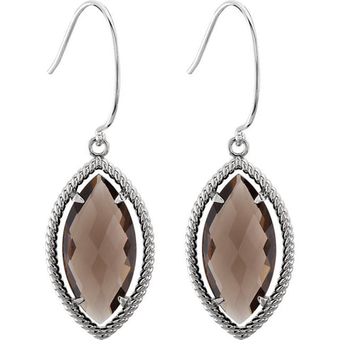 s > Dangle > Rope-Styled > Quartz > Smoky > Shaped > Marquise > Silver > Sterling
