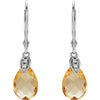 Earrings > Diamond > .025 CTW > & > Quartz > Smoky