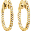 Earrings > Hoop > Inside/Outside > Hinged > Diamond > CTW > 1