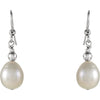 Earrings > Dangle > Pearl > Cultured > Freshwater > 10-11mm