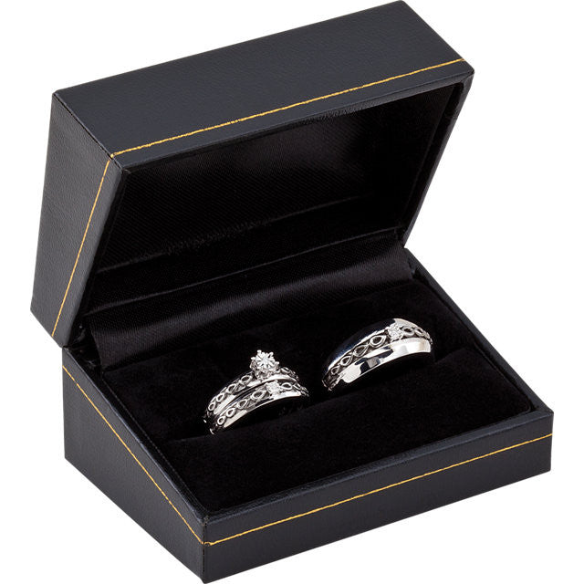 Box > with > Set > Wedding > Complete > Diamond > .03 CTW