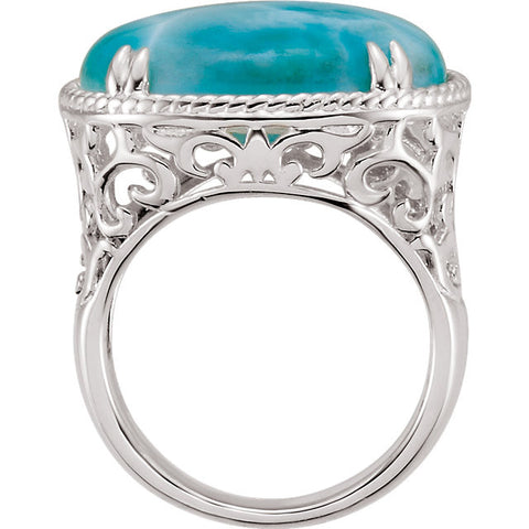 Ring > Larimar > Genuine