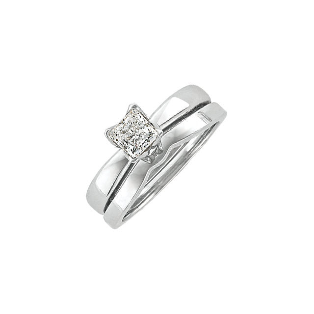 Ring > Engagement > Solitaire > Princess > Diamond > 1/4 CTW
