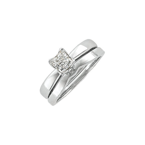Ring > Engagement > Solitaire > Princess > Diamond > 1/4 CTW