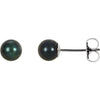 Earrings > Pearl > Cultured > Akoya > Black > 7mm