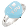 Ring > Shaped > Heart > You" > Heart > "I > Enamel > Yellow