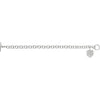Bracelet > 7.5" > on > Charm > Heart > "Love" > Diamond > .01 CTW