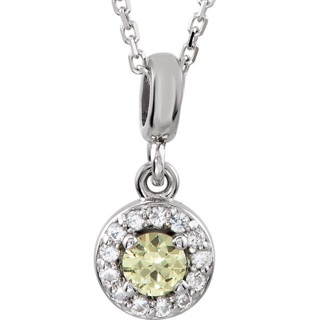 Necklace > 18" > Sapphire > Halo-Styled