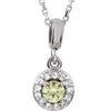 Necklace > 18" > Sapphire > Halo-Styled