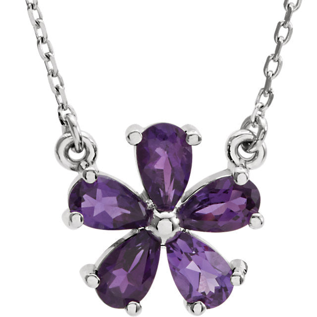 Necklace > 16" > Sapphire > Pink > Created > Chatham®
