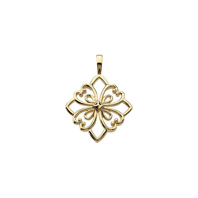 Pendant > Filigree > Design > Heart > Diamond-Shape