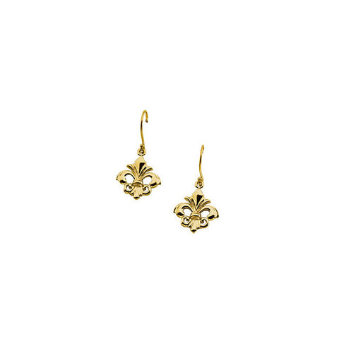 Earrings > Fleur-de-lis > Fashion > Gold