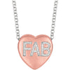 Necklace > Heart > "Love" > Diamond > .01 CTW