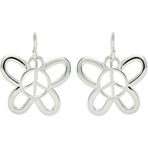 Earrings > Sign > Peace > Shaped > Butterfly