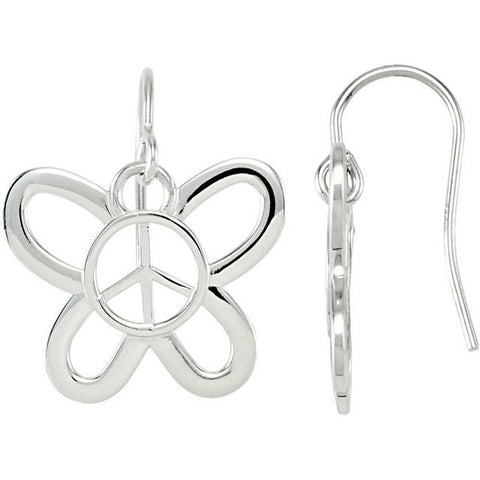 Earrings > Sign > Peace > Shaped > Butterfly