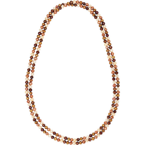 Necklace > Rope > Pearl > Chocolate > Dyed > Cultured > Freshwater