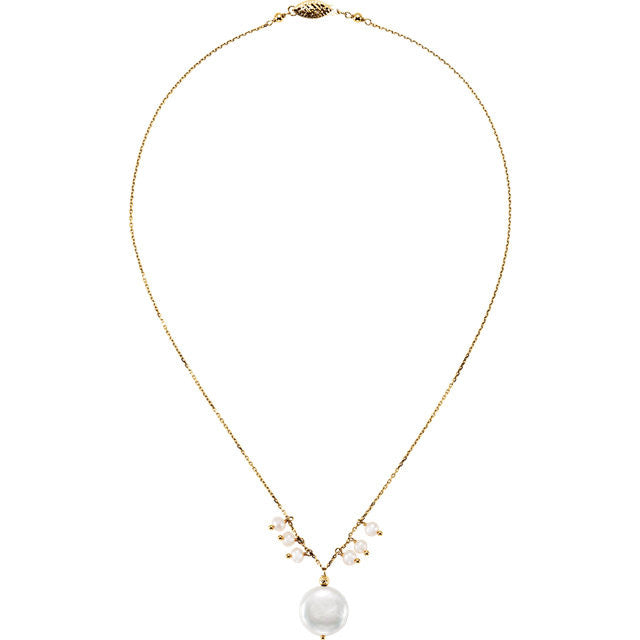 Necklace > 16" > Pearl > Cultured > Freshwater