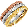 Bands > Stacking > Design > Rope > Tri-Color > 2mm