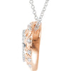 Necklace > 18" > Diamond > Two-Tone > 1/6 CTW
