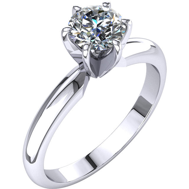 Ring > Engagement > Solitaire > Round > Diamond > CT > 1
