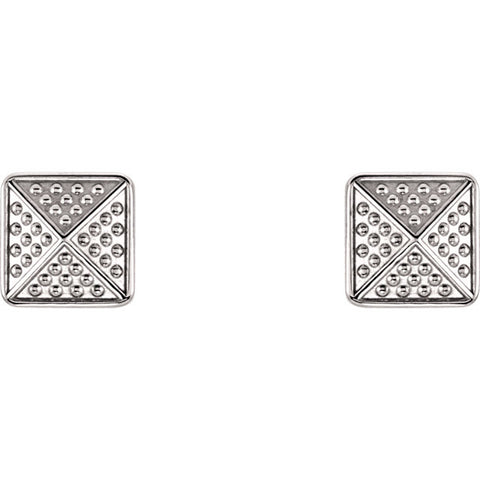 Earrings > Pyramid > Granulated