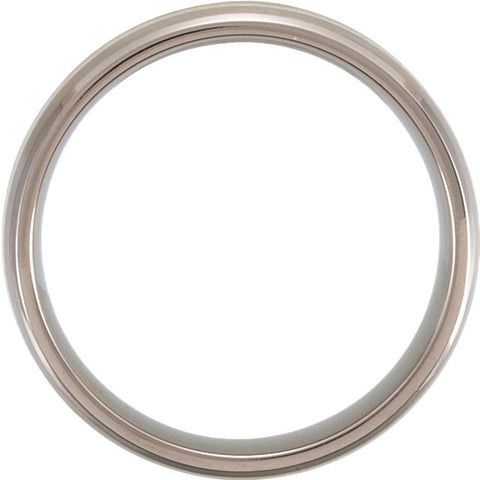 Band > Finish > Satin > 7mm > Inlay > Silver > Titanium & Sterling