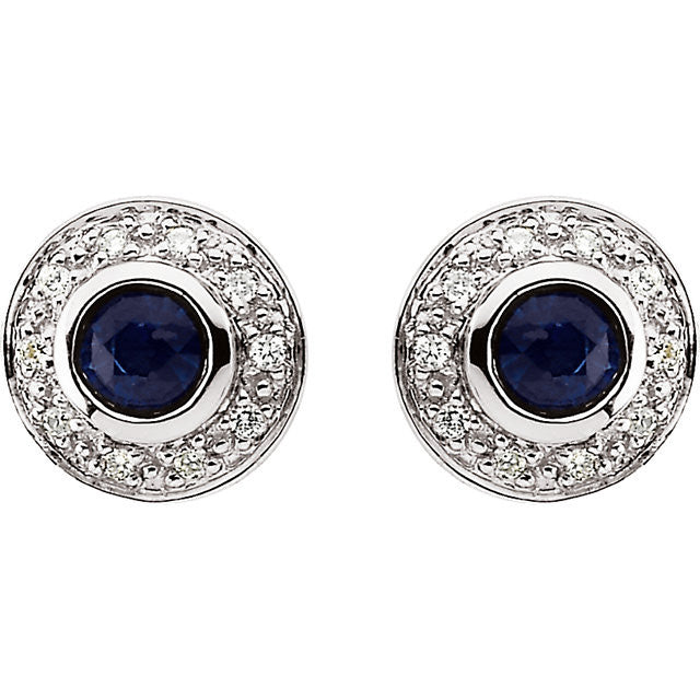 Earrings > Diamond > CTW > 1/Sapphire & 1 > Round > 3.5mm