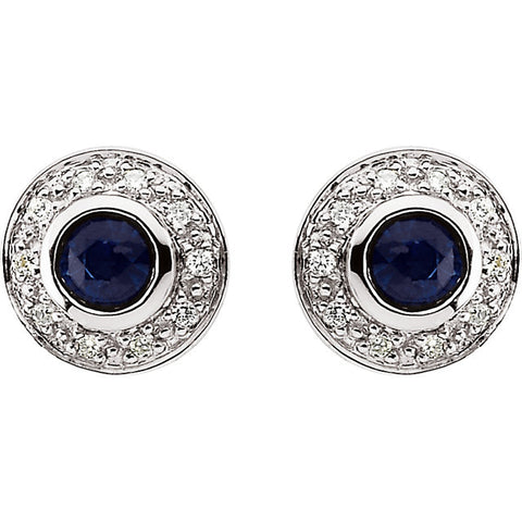 Earrings > Diamond > CTW > 1/Sapphire & 1 > Round > 3.5mm