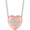 Necklace > Heart > "Love" > Diamond > .01 CTW