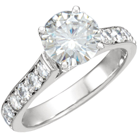 Ring > Engagement > Moissanite > Created > Round > 8mm