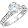 Ring > Engagement > Moissanite > Created > Round > 8mm