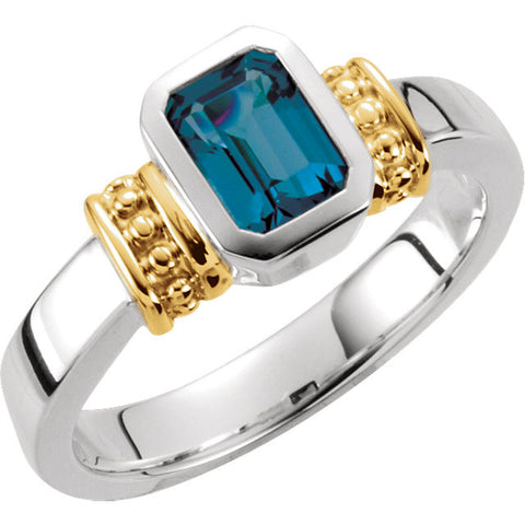 Ring > Topaz > Blue > London > Genuine