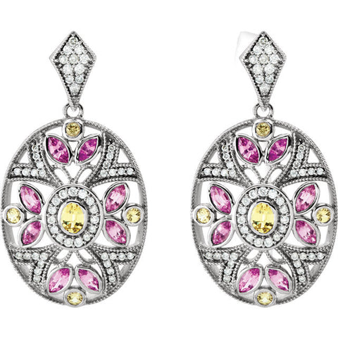 Earrings > Diamond > CTW > 1/Pink & Yellow > Pink & Yellow