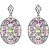 Earrings > Diamond > CTW > 1/Pink & Yellow > Pink & Yellow