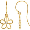 Earrings > Flower > Tourmaline > Pink > Round > 2.5mm