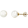 Earrings > Pearl > Fashion > Cultured > Sea > South > Button > Full > 12mm