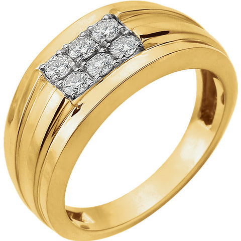 Ring > Men's > Diamond > 1/2 CTW > Two-Tone > 14kt