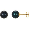Earrings > Pearl > Cultured > Akoya > Black > 7mm